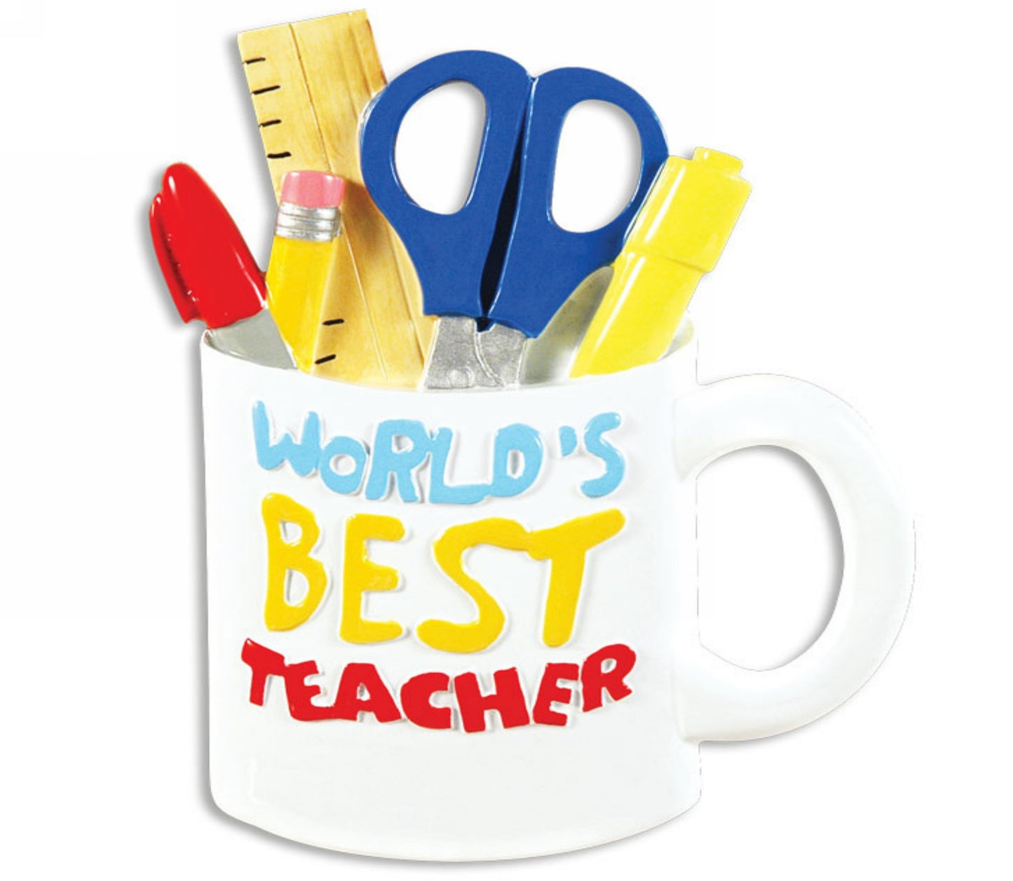 World's Best Teacher Personalized Christmas Ornament