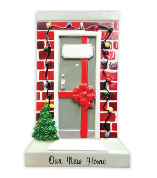 New Home/1st Apartment Front Door Personalized Christmas Ornament