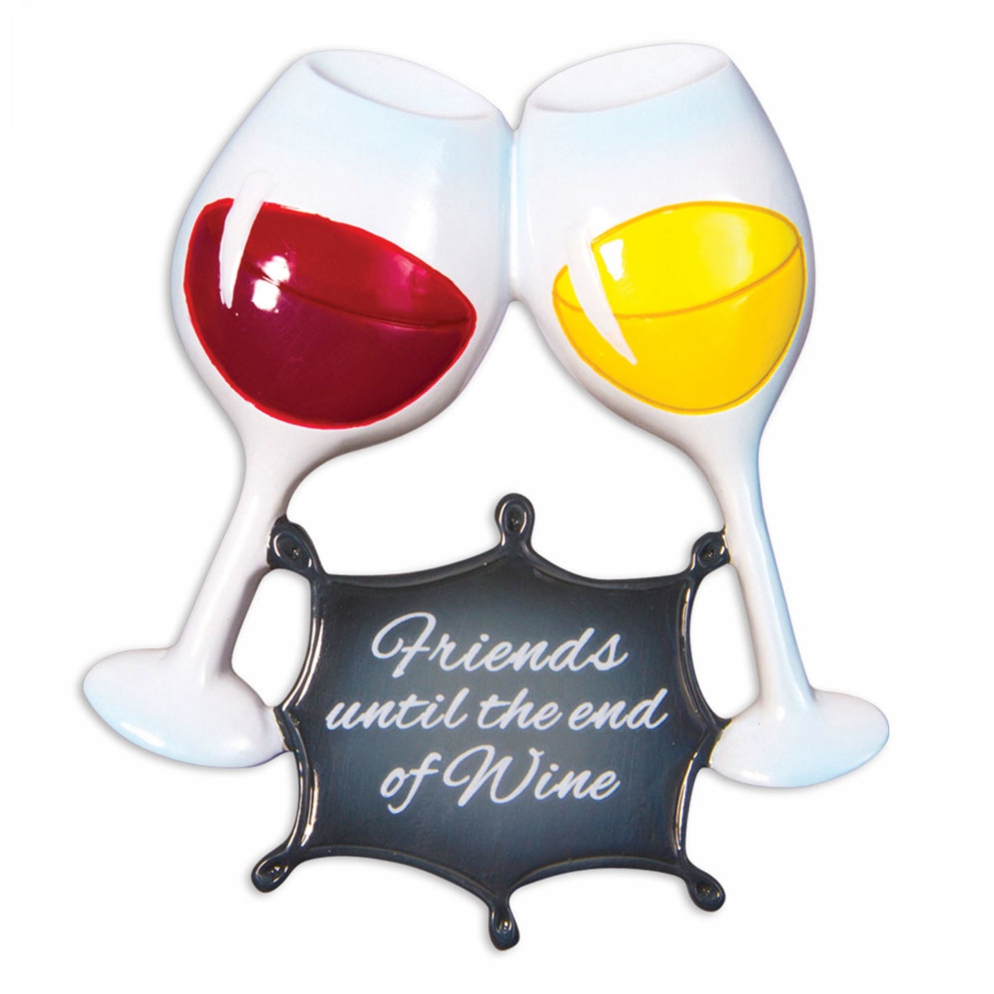 "Friends Until The End of Wine" Personalized Christmas Ornament