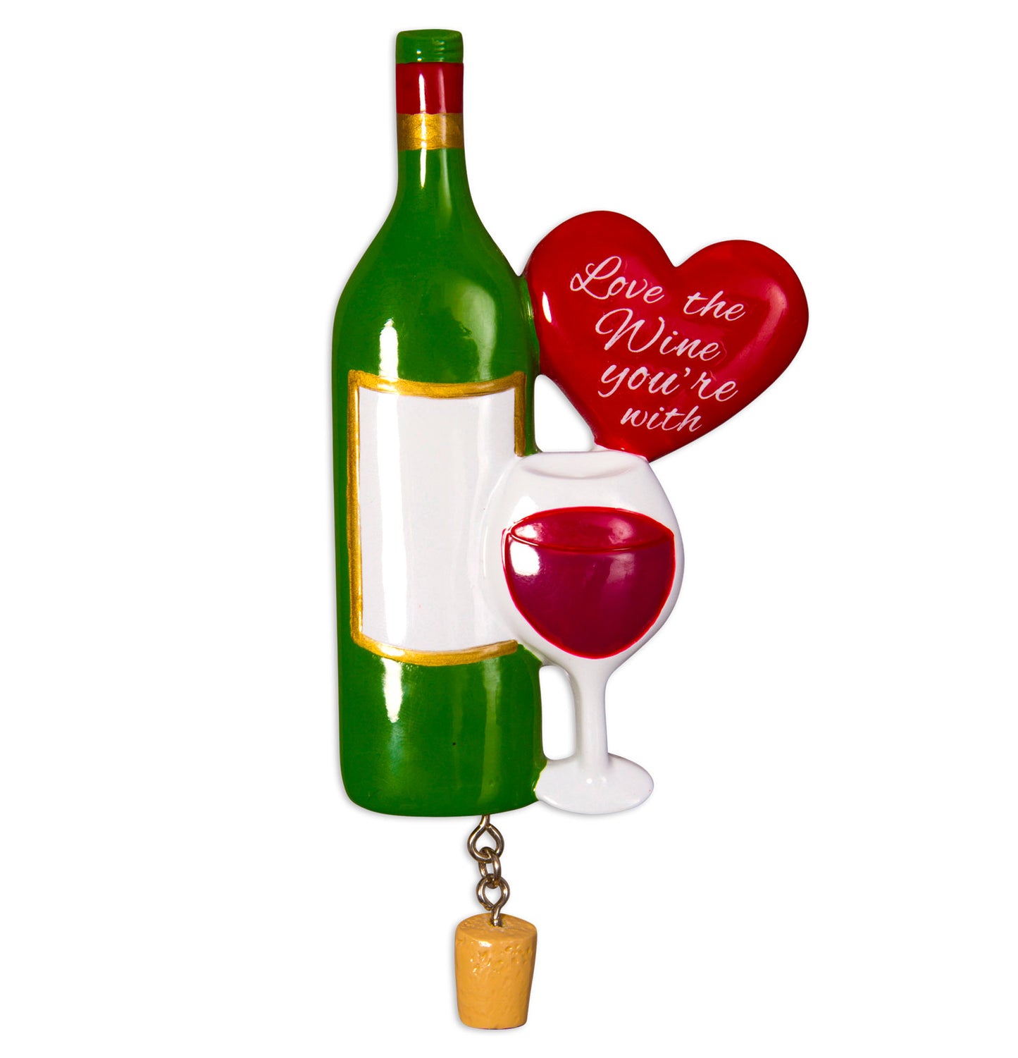 "Love the Wine you're with" Personalized Christmas Ornament