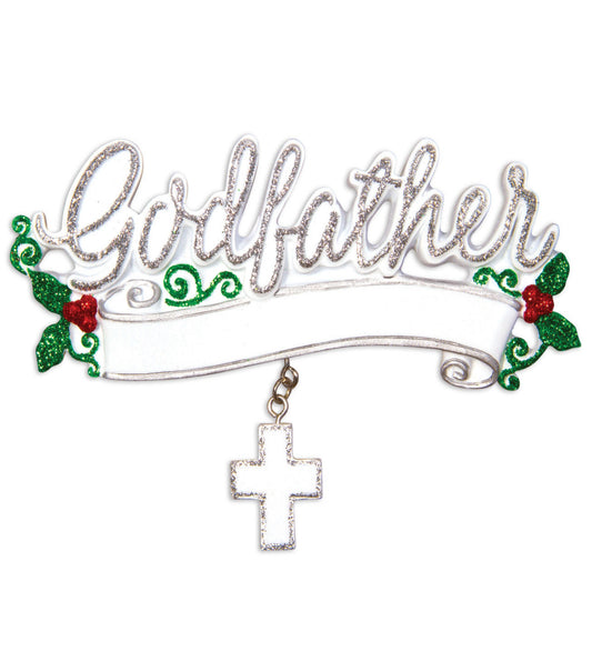 New Godparent and Godchild Personalized Christmas Ornament/Godmother or Godfather