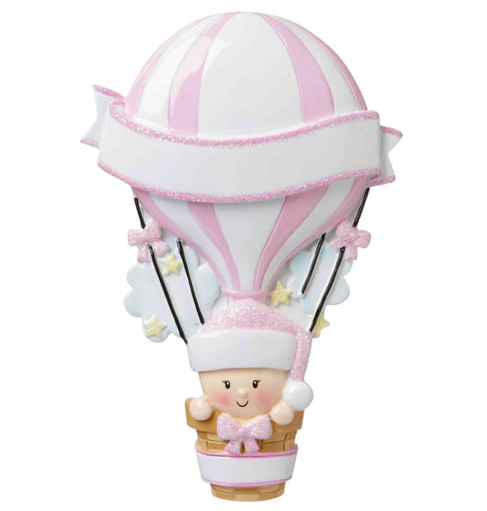 New Baby Hot Air Balloon Personalized Christmas Ornament