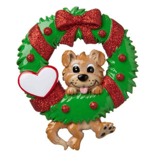 Dangling Pet Wreath Personalized Christmas Ornament/Dog or Cat