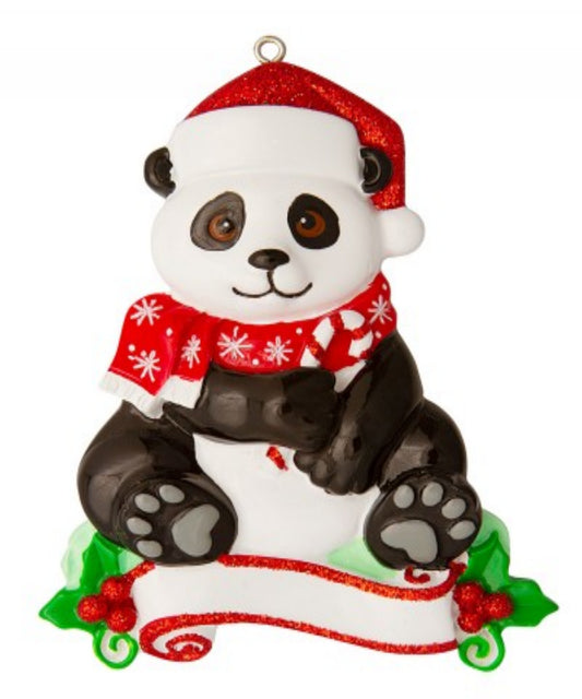 Festive Zoo Animals Personalized Christmas Ornament/Elephant or Panda