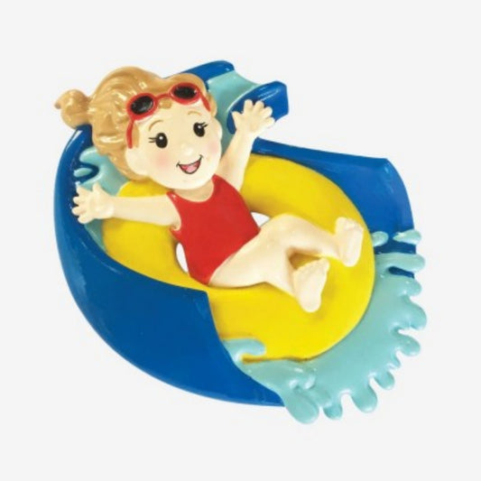 Water Park Water Slide Personalized Christmas Ornament