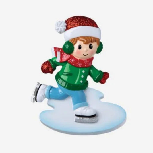 Child Ice Skater Personalized Christmas Ornament/Boy or Girl