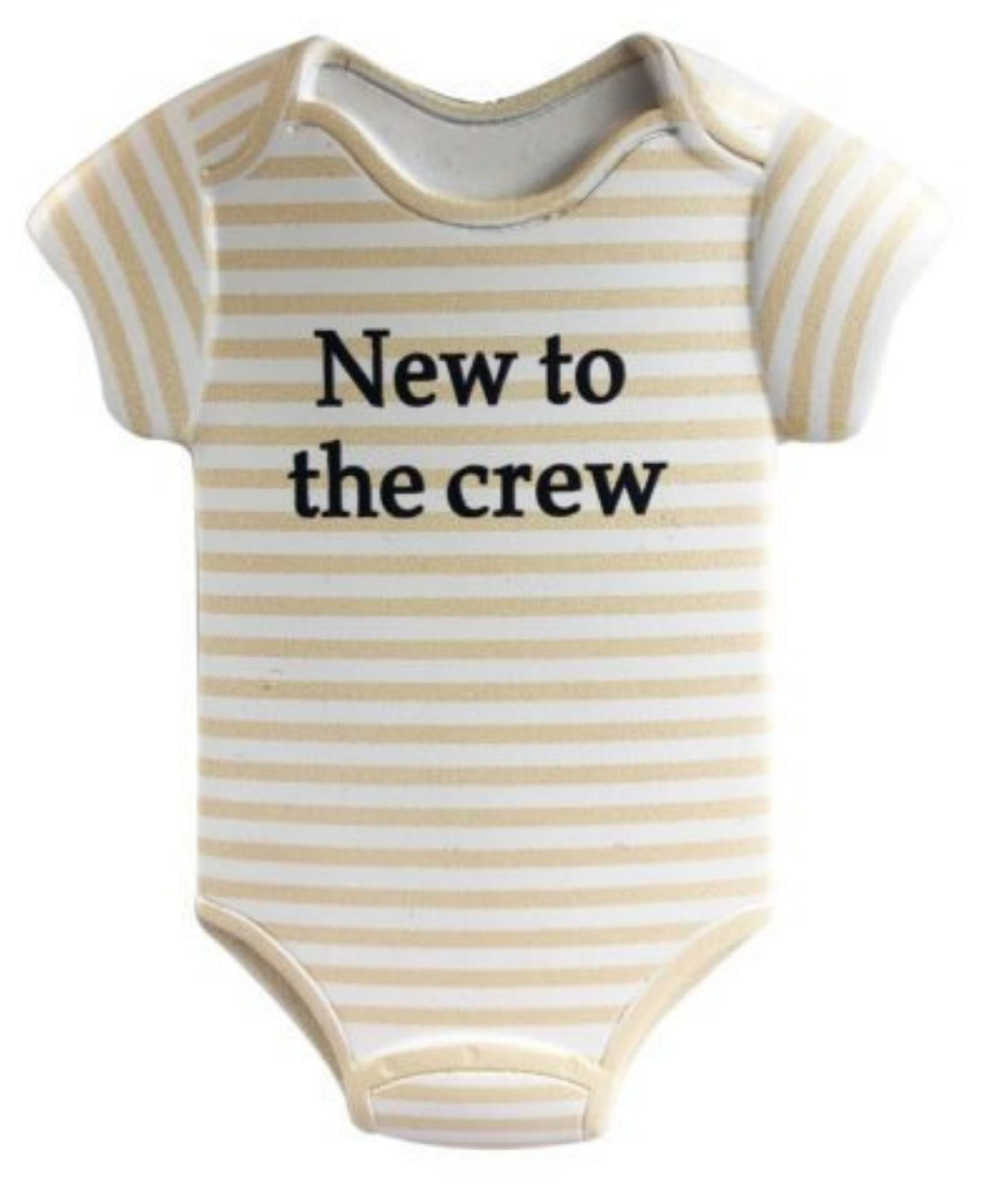 "New to the crew" Baby Onesie Personalized Christmas Ornament