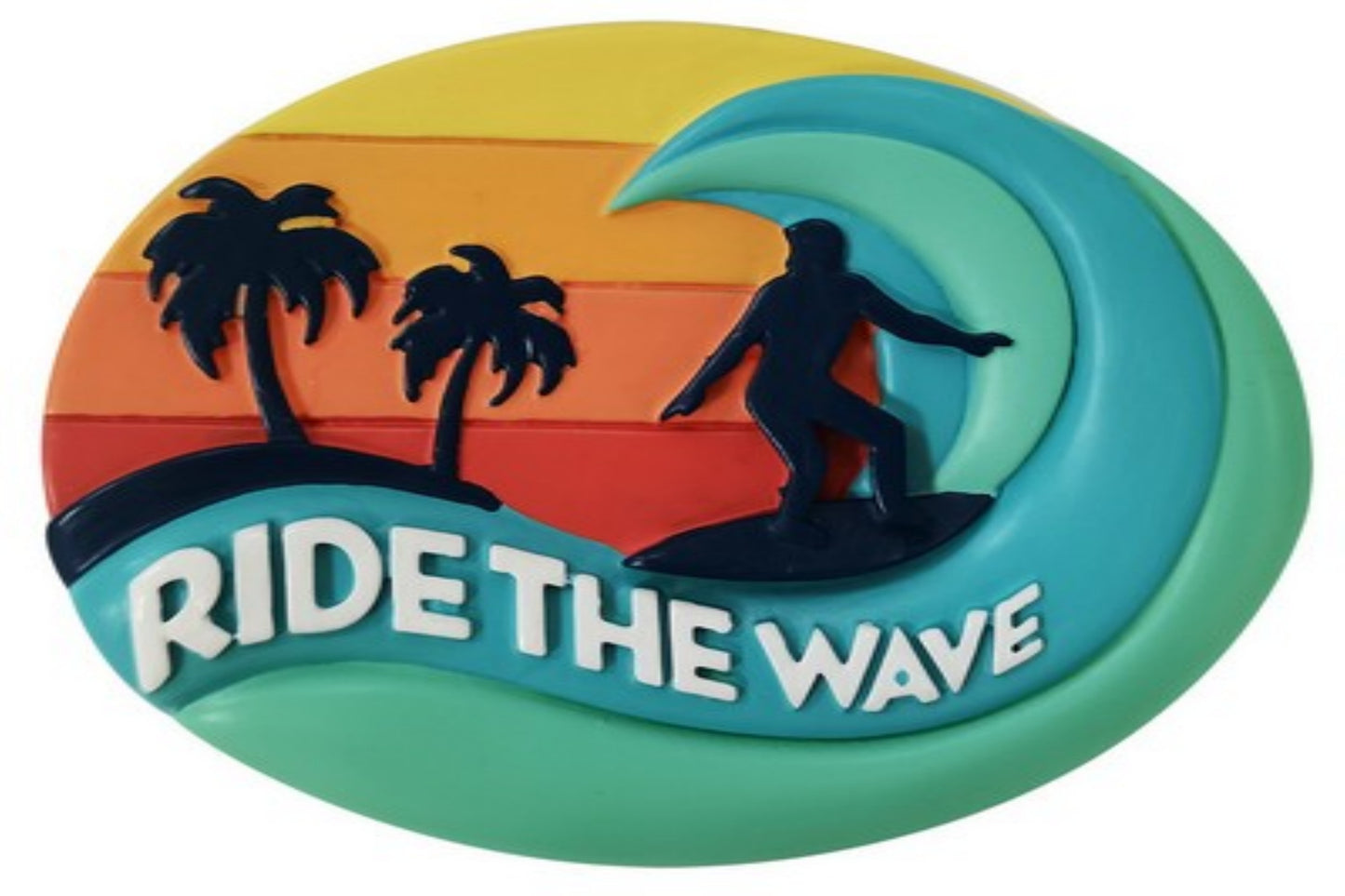 "Ride The Wave" Surfing Personalized Christmas Ornament