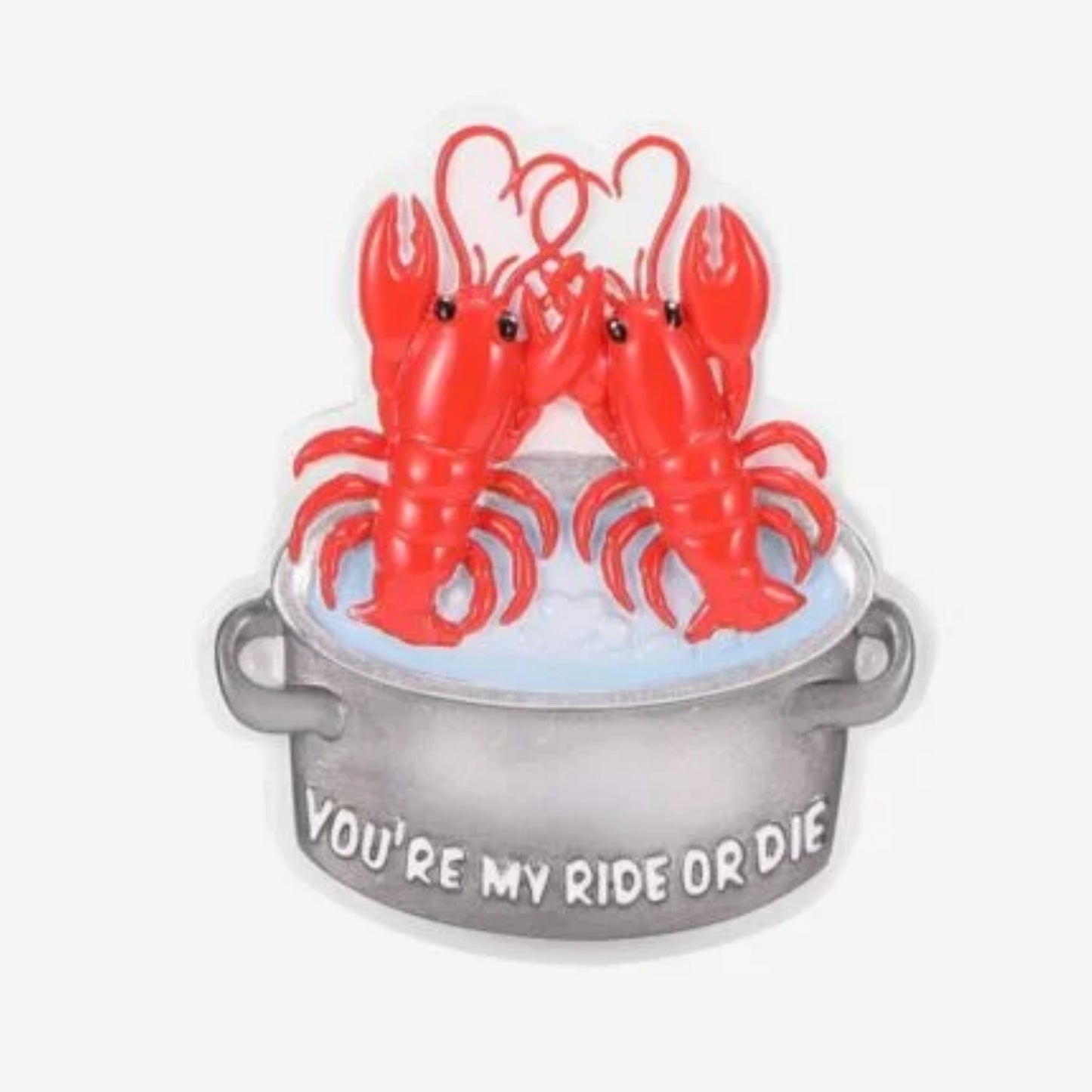 "Ride or Die" Lobster Pot Personalized Christmas Ornament