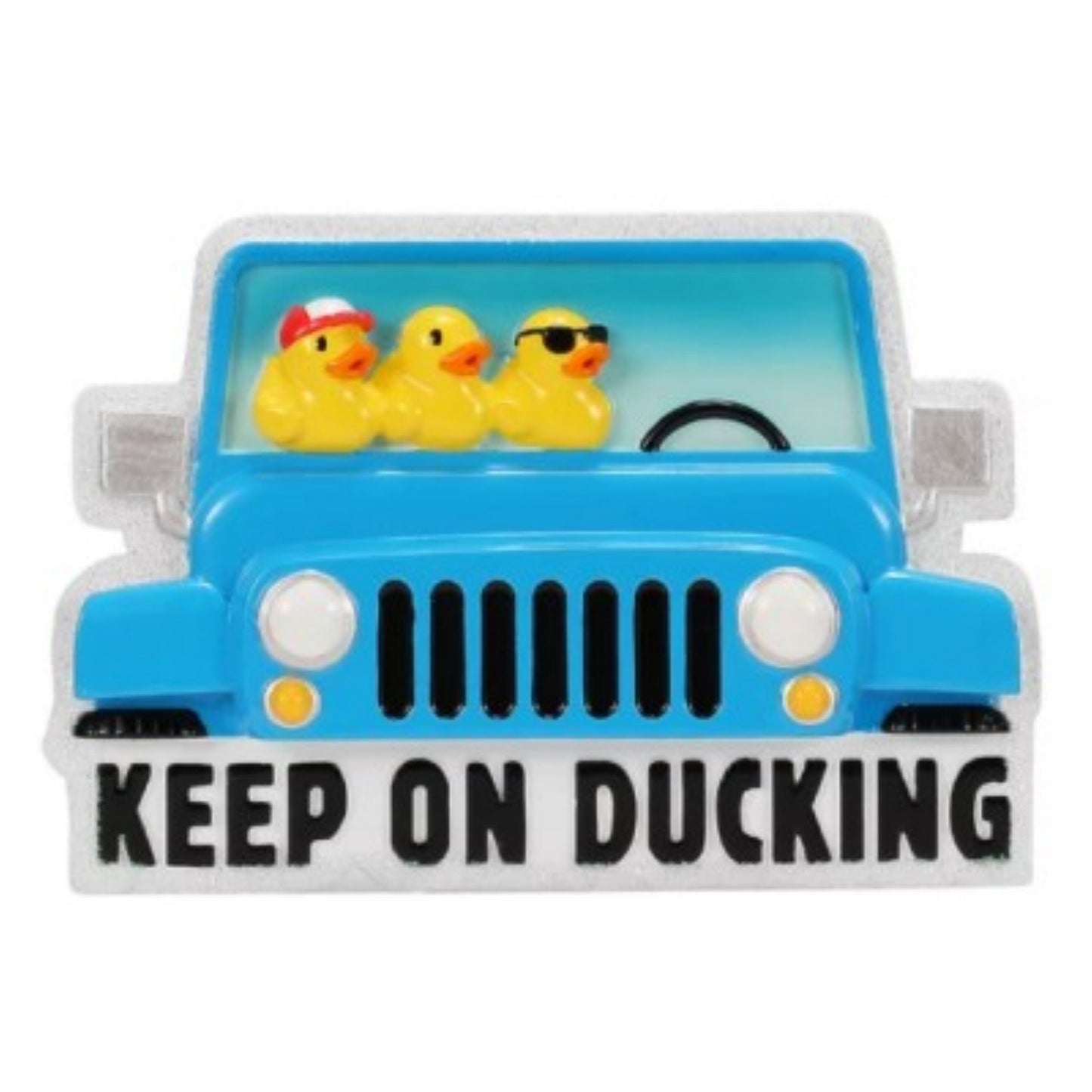 "Keep On Ducking" Jeep Personalized Christmas Ornament