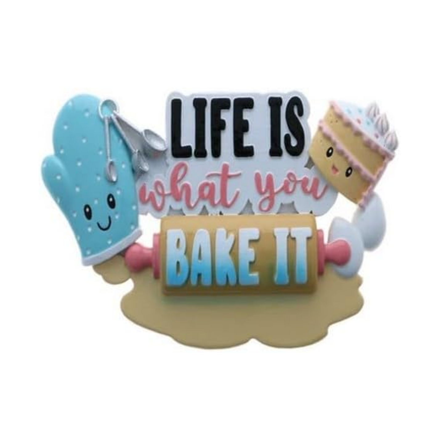 "Life Is What You Bake It" Baking Personalized Christmas Ornament