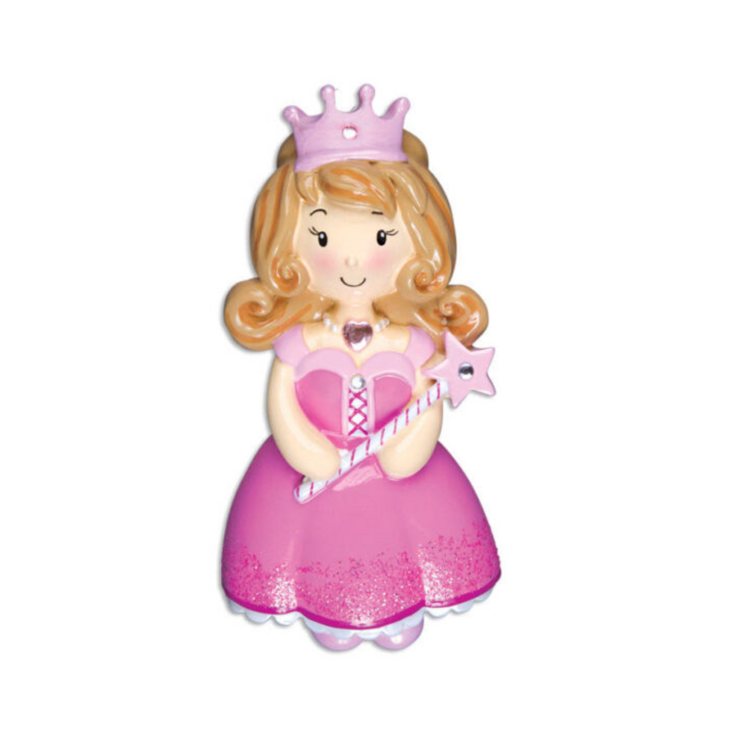 Pretty Pink Princess Personalized Christmas Ornament