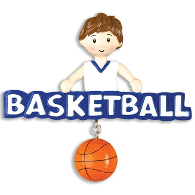 Male Athlete Sports Team Personalized Christmas Ornaments: Basketball, Football, Lacrosse, Soccer, Volleyball