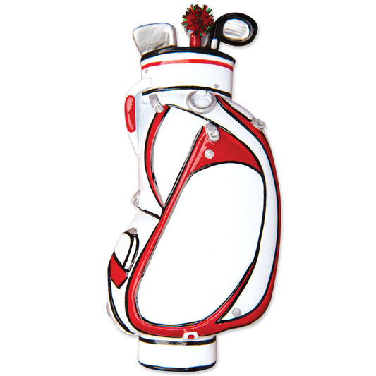 Golf Bag & Clubs Personalized Christmas Ornament