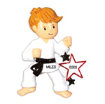 Grantwood Technology Personalized Christmas Ornaments Sports Karate BOY/Personalized by Santa/Karate Ornament/Karate BOY Ornament