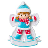 Grantwood Technology Personalized Christmas Ornament Child- Snow Angel Girl/Personalized Snow Angel Girl Ornaments/Cute Girl Ornaments/Girl in Snow Ornament/Customized Girl Making Snow Angel Ornament