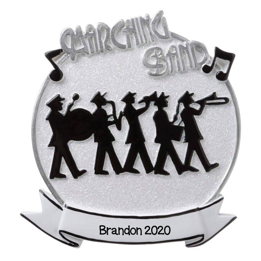 School Marching Band Personalized Christmas Ornament