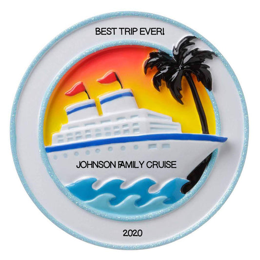 Cruise Ship Personalized Christmas Ornament