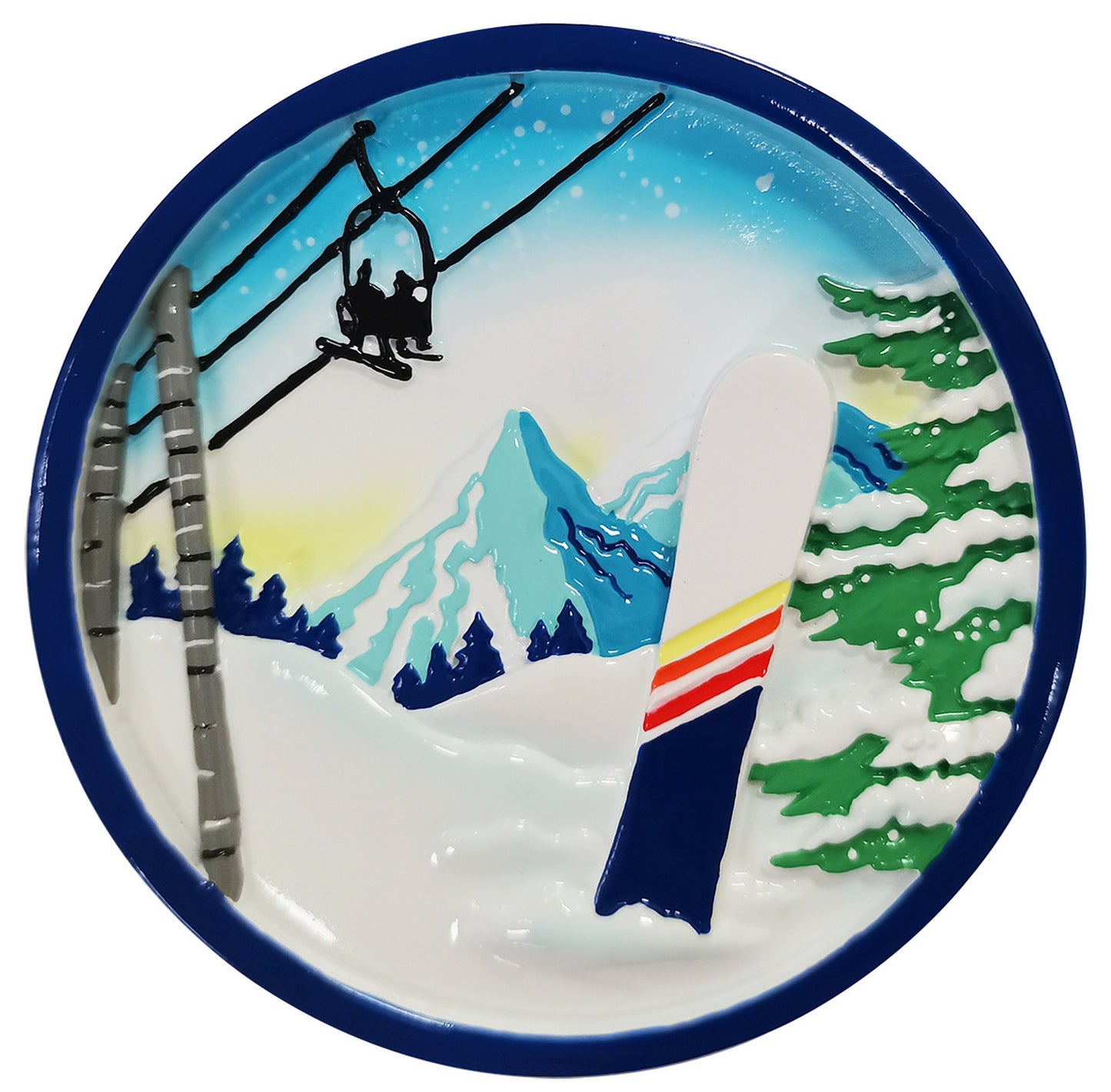 Snow Fun Snowboarder Personalized Christmas Ornament/Resort Chairlift