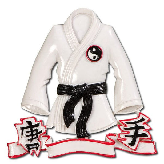 Martial Arts Karate Gi Personalized Christmas Ornament