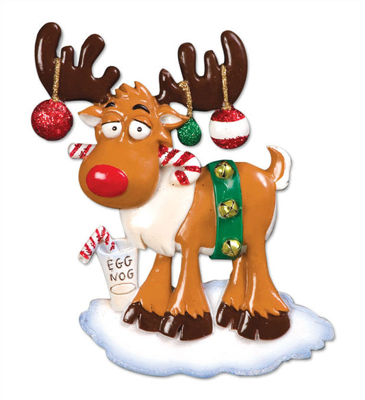 Holiday Moose Personalized Christmas Ornament