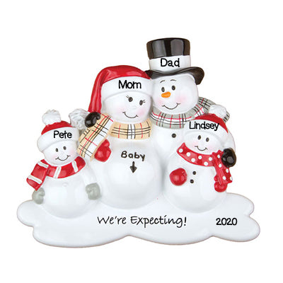 Personalized Christmas Ornaments Baby's First-We're Expecting W/2 Children/Personalized by Santa/Pregnant Ornament/Pregnant Christmas Ornament