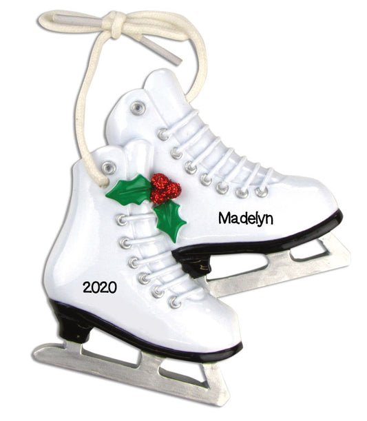 Ice Skates Personalized Christmas Ornament/Figure Skater