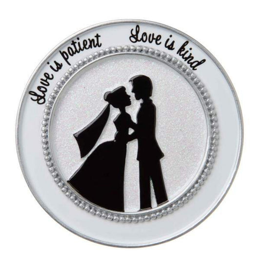 Fairytale Wedding Personalized Christmas Ornament/Love is Patient. Love is Kind.