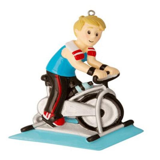 Spinning Class/Exercise Bike Personalized Christmas Ornament
