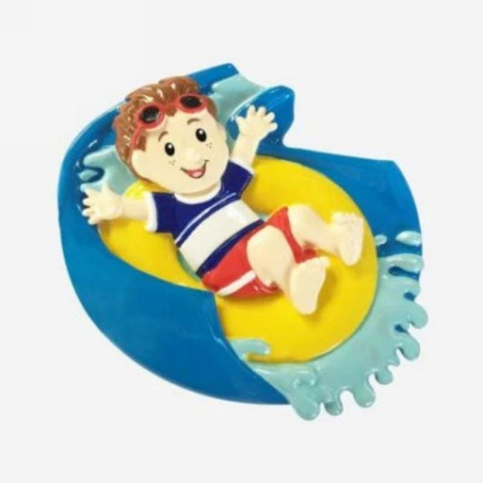 Water Park Water Slide Personalized Christmas Ornament