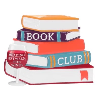 Book Club with Wine Personalized Christmas Ornament/Reading Between The Wines/Book Lover