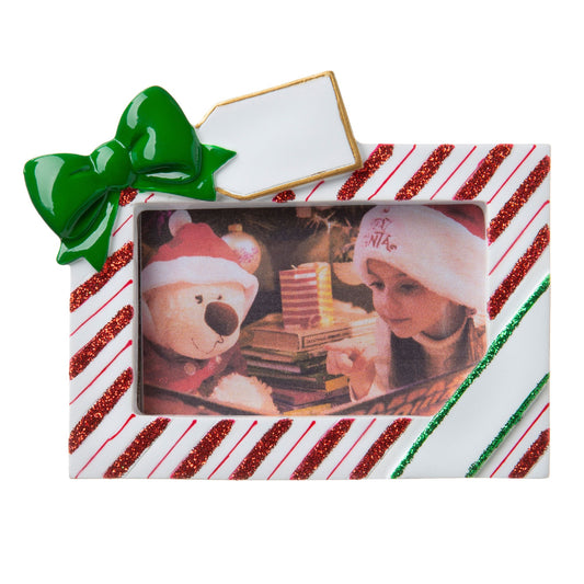 Christmas Present Personalized Picture Frame Ornament