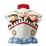 Personalized Christmas Ornament Cruise Ship Boating Family of 3/Personalized Boating Cruise Family of 3 Ornament/Personalized Cruise Ship Ornament/Family of 3 Christmas Ornament/Personalized By Santa