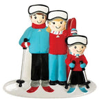 Personalized Christmas Ornament Ski Family of 3/Personalized Ski Family of 3 Ornament/Personalized Ski Resort Ornament/Family of 3 Christmas Ornament