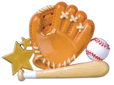 Personalized Christmas Ornaments Sports- Baseball Glove/Personalized by Santa/Baseball Christmas Ornaments/Baseball Ornament