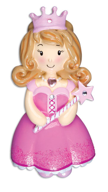 Grantwood Technology Personalized Christmas Ornaments Child-Princess Girl-Pink/Personalized by Santa/Princess Ornament/Princess Christmas Ornament