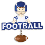Personalized Christmas Ornaments Sports-Football-BOY/Personalized by Santa/Football Ornament/Football Christmas Ornament