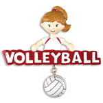 Personalized Christmas Ornaments Sports-Volleyball-Girl/Personalized by Santa/Volleyball Ornament/Volleyball Ornaments/Volleyball Christmas Ornament for Girls