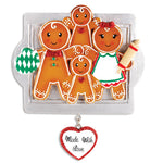 Personalized Christmas Ornaments Family Series- Made W/Love Family of 5 / Personalized by Santa/Family Ornament/Gingerbread Ornament