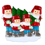Personalized Christmas Ornaments Family Series- Christmas Tree LOT Family of 3, Personalized Family of 3 Ornament, Family with Christmas Tree Ornaments 3, Personalized by Santa