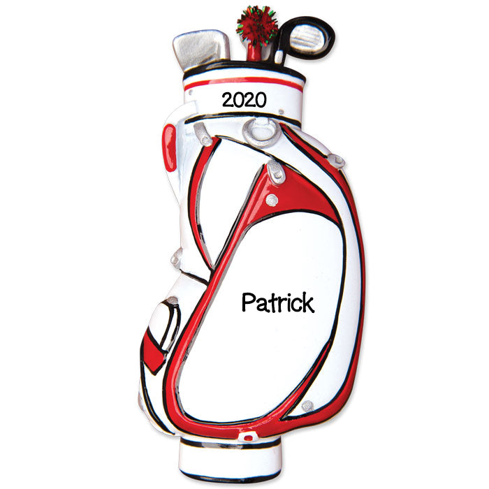 Personalized Christmas Ornaments Golf Bag/Personalized by Santa/Personalized Golf Ornament/Golf Christmas Ornament