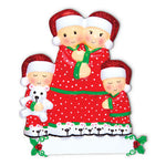 Personalized Christmas Ornaments Family Series- Pajama Family Couple/Personalized by Santa/Family Ornament/Family Christmas Ornament