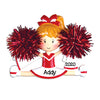Personalized Christmas Ornaments Sports- Cheerleader RED / Personalized by Santa/Cheerleader Ornament/RED Cheerleading Ornament