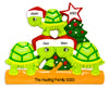 Grantwood Technology Personalized Christmas Ornament Family Holiday- Turtle Family of 3 / Family of 3 Christmas Ornaments/Personalized by Santa