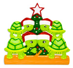 Personalized Christmas Ornament Family Holiday- Turtle Family of 4 / Family Christmas Ornament 4 / Personalized by Santa Grantwood Technology
