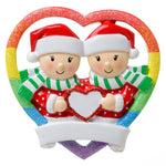 PERSONALIZED CHRISTMAS ORNAMENT COUPLES- LGBTQ GAY WOMEN COUPLE/ PERSONALIZED LESBIAN COUPLE CHRISTMAS ORNAMENT, GAY PRIDE ORNAMENT, CUSTOMIZED GAY MARRIAGE ORNAMENT, GAY COUPLE ORNAMENT WOMEN