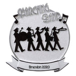 Personalized Christmas Ornament White Marching Band Ornament