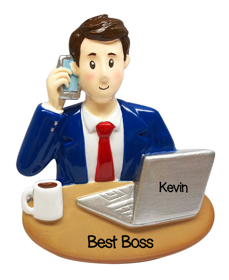 Personalized Christmas Ornament Business Man BOSS Ornament