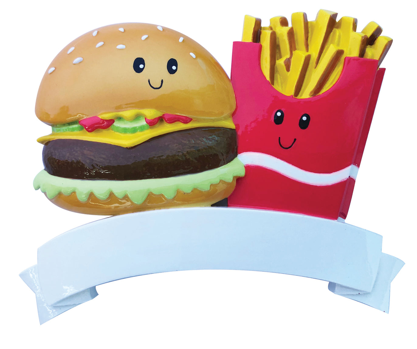 Personalized Christmas Ornament Couple Christmas Ornaments/Best Friend Ornament BURGER AND FRIES COUPLE