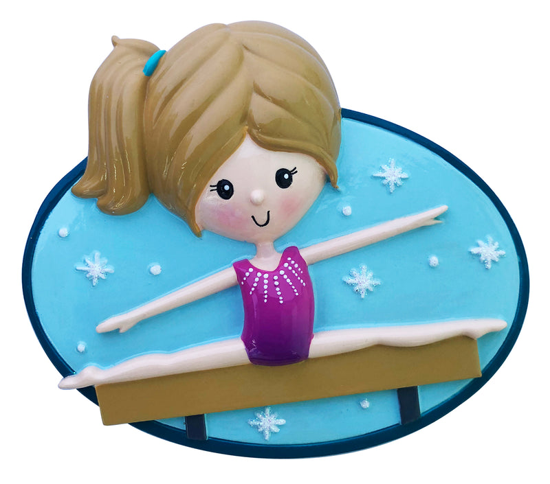 Personalized Christmas Ornament CHILD- GYMNAST CHRISTMAS ORNAMENT/BALANCE BEAM GYMNAST ORNAMENT